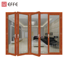 3 x 10 aluminum framed quadruple paned glass bifold door accordion main door design aluminum exterior door accordion on China WDMA