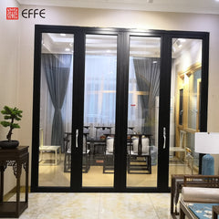 3 x 10 aluminum framed quadruple paned glass bifold door accordion main door design aluminum exterior door accordion on China WDMA