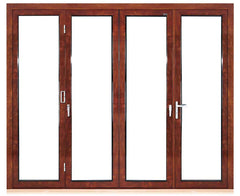3 x 10 aluminum framed quadruple paned glass bifold door accordion main door design aluminum exterior door accordion on China WDMA