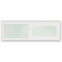 WDMA 36x12 (35.5x11.5) White Vinyl Sliding Windows With Fiberglass Mesh Screen