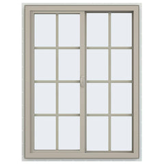 36x48 35.5x47.5 Vinyl Pvc Sliding  Window With Colonial Grids Grilles