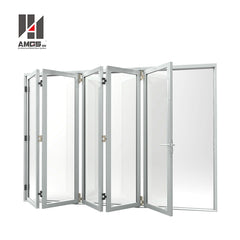 Aluminium Home Hotel Commercial Panel s Special Bullet Proof Design Gate, Aluminum Entrance Bifold Tempered Glass Folding Door on China WDMA