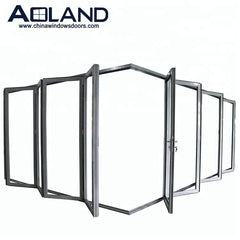 Aluminium bi folding corner glass doors with AS 2047 on China WDMA
