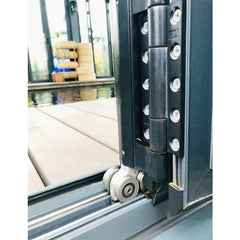 Aluminum decorative double glass bifold door grilles design on China WDMA