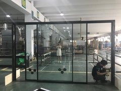 Aluminum double glazing corner sliding door on China WDMA