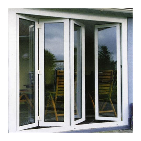 Aluminum patio/balcony double glass exterior accordion folding door on China WDMA