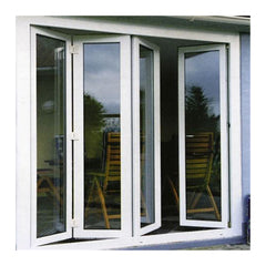 Aluminum patio/balcony double glass exterior accordion folding door on China WDMA