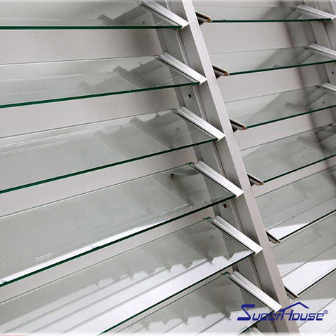 Australia standard waterproof powder coating white color glass jalousie louver window shutters on China WDMA