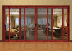 Best Sale With Net Door Mosquito Netting 3 Tracks Aluminum Sliding Window Doors on China WDMA