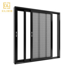 Best prices custom specification 12mm tempered glass door black aluminium mosquito net sliding door for nigeria outdoor on China WDMA