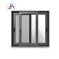 China Supplier tempered glass thermal break sliding aluminum window with screen on China WDMA
