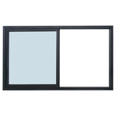 China YY Construction manufacturer matt black color aluminum sliding window with subframe installation on China WDMA