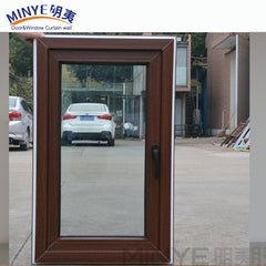 China supplier high quality cheap swing windows wood color UPVC small casement window on China WDMA