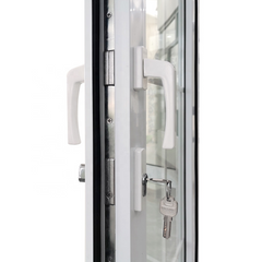 Chinese factory corrosion-proof pvc casement doors commercial swing door glass french with cheap price on China WDMA