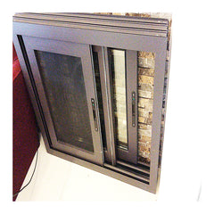 Custom two or three track bronze color sliding windows and doors frames on China WDMA