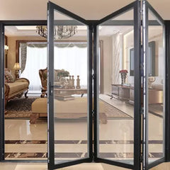 Double glazing bi fold door Accordion aluminum glass patio exterior bifold door on China WDMA