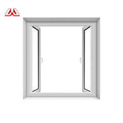 Europe Style Double Hung Decorative Design Steel Security Hinged/hopper PVC Profile UPVC Windows on China WDMA