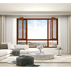 European slim frame casement windows aluminium with grill on China WDMA