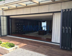 Exterior aluminium folding patio accordion glass doors on China WDMA