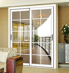 Foshan UPVC white color frosted glass interior french doors on China WDMA