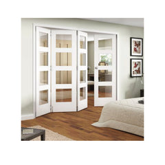 Aluminum Patio Balcony Double Glazed Side accordion shower doors door with opening window interior temporary folding door