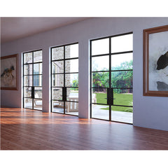 WDMA Vintage Casement Steel Door With Foggy Glass