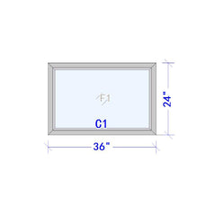 36x24 window modern design hurricane proof impact resistance window