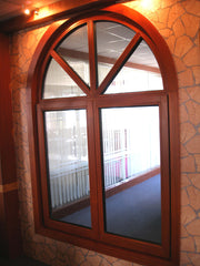 WDMA Mordern Design Aluminum Arched Frame Windows Glazed Glass Fixed Windows