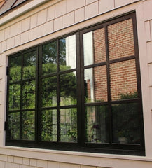 WDMA Modern style steel tube grill design steel casement window cheap crittal window and door