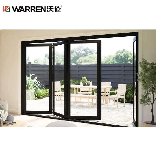 48x80 Accordion Aluminium Frosted Glass Green Farmhouse Small Door Exterior