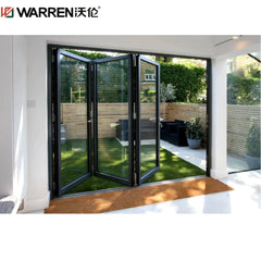 18x80 Accordion Aluminium Laminated Glass White Rough Opening For Modern Door Pantry Door