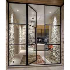 WDMA  Old French, simple, modern style,commercial double single double, floor type steel windows and steel doors.