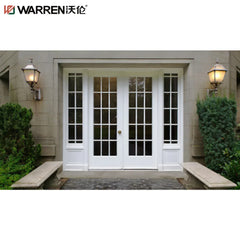 70x80 French Aluminum Double Glass Black Internal Patio Door Exterior