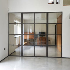 WDMA  High quality and low price ornamental iron window grills french doors supplier steel door and windows