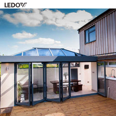 Thermal break aluminum bifold patio doors exterior energy efficient folding doors accordion door