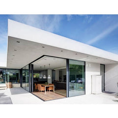 Commercial Or Residential Used Corner Black  Aluminum Horizontal Sliding Glass Door Accordion doors