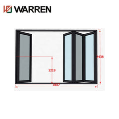 60*92 bifold door color customized with aluminium 6060-T66 outward open for factory sale