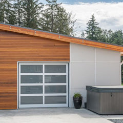 China WDMA Fashion Type Modern 40mm Panel Aluminum Plexiglass/Glass Garage Door for Sale