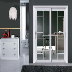 High Quality Commercial Double Glass Slide Cavity Lock Hook Type Sliding Door on China WDMA