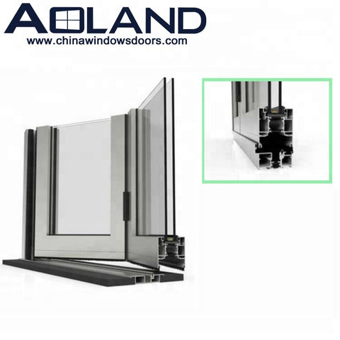 High quality aluminium glass white color veranda folding doors with thermal break on China WDMA
