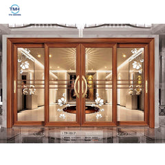 Living room Residential Aluminum Double/ Single fireproof standard Glass Sliding Doors size on China WDMA