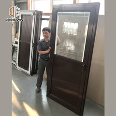 Manufactory direct jalousie doors for sale installing louvered images of wooden with glass on China WDMA