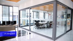 Superwu double glass aluminium corner sliding door used interior or exterior on China WDMA