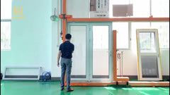 French grill design aluminum pre hung double leaf tempered glass swing door for india balcony main entry on China WDMA