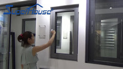 Swing opening type doors and windows aluminum clad wood tilt and turn window for luxury house on China WDMA