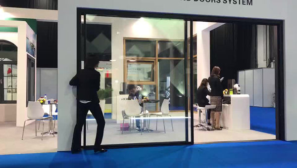 aluminium thermal break narrow frame sliding door on China WDMA