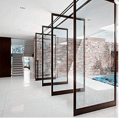 Old French, simple, modern style,commercial double single double, floor type steel windows and steel doors. on China WDMA