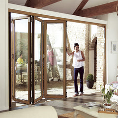 PRD Australian standards double glazing low-E bi fold door/Accordion aluminum glass patio exterior bifold doors /bi-fold door on China WDMA