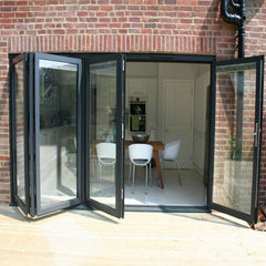 PRD Australian standards double glazing low-E bi fold door/Accordion aluminum glass patio exterior bifold doors /bi-fold door on China WDMA