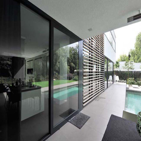 Porch exterior design aluminum sliding door with bottom tracks system on China WDMA